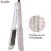 Rhinestone Flat Iron Hair Strainter Professional Dual Voltage rätning Irons LCD Display 2 tum platta 240105