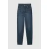 24Ss nieuwe taille AB blauwe middelhoge elastische strakke Bings damesvoeten negenpuntsjeans