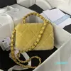 Designer -Wool Flap Bag For Women Tote Black Yellow Small Crossbody Bags Lady Dress Wedding Purse