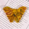 Pingentes de artes de cristal natural borboleta decoração de quartzo polido à mão