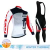 Winter Thermal Fleece Set Cycling Clothes Men's Jersey kostym Sport Riding Bike Clothing Bib Pants Warm Set Ropa 240104