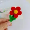 Decorative Flowers Wool Felt Flower Little Safflower Sweet Princess Side Clip DIY Handmade Crafts Apparel Accessories Christmas Decoration