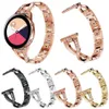 Watch Bands Fashion X Type Style Diamond Bracelet For Galaxy Active 2 1 Band Metal Link Women Strap 42mm 46mm265G