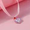 Colares de pingente coração colar deve ter pescoço jóias uso diário plástico/resina material presente para moda dropship