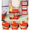 3 in 1 Vegetable Cutter Chopper Potato Slicer Kitchen Gadget Manual Food Processor Garlic Crusher Onion Cutter Meat Grinder 240105