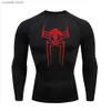 Homens camisetas Camisa de compressão masculina Ginásio T-shirt Curto / Mangas Compridas Secagem Rápida Respirável Absorção de Suor Desempenho Atlético Ginásio Rash Guard T240105