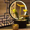 Roue de décoration de fontaine d'eau qui coule Zhaocai intérieur créatif maison salon protection de l'eau en circulation et cadeaux ouverts 240105