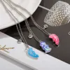 Collier bon ami pour enfants, goutte d'huile de dauphin, aimant créatif, ensemble d'amour d'épissage