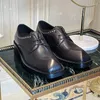 Dress Shoes Męskie Derby Black Cowhide Designs Personalizowane nieregularne czapkę palców Zwiększoną formalną skórę dla mężczyzn