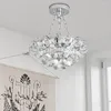 Chandeliers Maxax 3 Lights Crystal Semi Flush Mount Ceiling Light Fixture Lighting For Dining Room Living