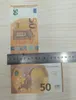 Copia denaro Effettivo formato 1:2 Dollaro americano Euro Monete straniere Valuta Banconote Collezione falsa Gettoni Chip Prop Cgbjw