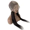 22 tum indiska jungfruliga mänskliga hår naturlig färg 4x4 Silk topp full schweizisk spets peruker för svart kvinna