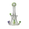 NMH-15 Style Mini Hookahs Glass Bong Recycler Smoking Water Pipe Dab Rig 17cm Height with 14mm Joint