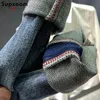 Supzoom Arrival Top Fashion Autumn Zipper Fly Stoashed Casual Patchwork Cargo Denim Pockets Cotton Jeans Men 240104