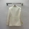 Marka Kobiet Kobiet Overcoat Luksusowy przycisk mody Sprzedaż Koleria z długim rękawem Wysokiej jakości marynarka 05 stycznia
