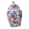 Vases Antique Ceramic Ginger Jar Flower Vase For Kitchen Home Centerpiece Table Decoration