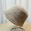 Berretti Autunno E Inverno Cappello A Strisce Femminile Ins Semplice Piatto Leggero Addensato Peluche Pescatore Tinta Unita Caldo Bacino Maschio Gorras