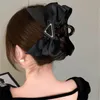 Classico triangolo lettere artiglio clip bowknot ragazze mollette fermaglio per capelli di design di lusso accessori per capelli regalo di alta qualità copricapo stile vintage