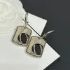 Wysokiej klasy kolczyki do marki Projektantki 925 Silver Stud Copper Carring Mężczyzn Women Kryształowe kolczyki Pearl Pardrop Wedding Prezenty Biżuterii