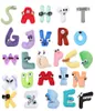 Alphabet Lore Plush Toys Cartoon Śliczna miękka nadziewana poduszka lalki Dzieci039s Oświecenie Alphabet Doll D689583911