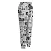 Pantalon féminin vintage jogger jogger noir blanc street wear joggers printemps dames frendy graphic big taille pantalon d'anniversaire cadeau