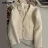 Spring Autumn Women's Clothing Trendy Simple Preppy Style Chic Kawaii Blazer Jacket Y2K Casual Solid Long Sleeve Slim Suit Coat 240105