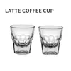 Latte Cups Zestaw kawy 4,5 unz / 13L kawy kubki kubki płaskie kawa kawy Espresso Przynoś klasyczną elegancję do stołu 240105