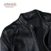 2024 Cowhide Leather Jacket Men's Motorcycle Biker Springナチュラル本革のジャケットDe Cuero genulo s-6xl py043 240104