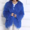 Winter Autumn Fashion Real Fur Jacket Women Genuine Mongolia Sheep Coat HT72 240105