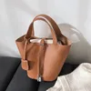 Mode 2 Set Tote Tasche Hohe Qualität Weiche Leder Handtasche Eimer Tasche Für Frauen Marke Schwarz Braun Weibliche Tasche Einfache designer Tasche 240104