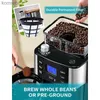 Cafeteiras Máquina de café por gotejamento de 10 xícaras Moer e preparar máquina de café automática com moedor de café com rebarba embutido, temporizador programável ModeL240105