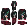 Women's Sleepwear 2024 Family Matching Outfits Red Christmas Pajamas Sets Father Mother Daughter And Son Pyjamas Aldult Kids Xmas Clothing