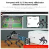 Yahboom 12DOF Robot chien bionique DOGZILLA en métal avec Module vocal Camear Lidar pour Raspberry Pi 4B prise en charge de la programmation Python ROS2