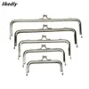 20 PcsLot 5 Sizes Square Glossy Silver Basic Metal Purse Frame Kiss Clasp Lock DIY Bag Accessories 8510512515518CM 240105