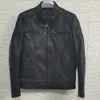 Vintage Erkekler Deri Ceket Kalın% 100 Orijinal Cowhide Biker Ceket İnce Fit Erkek Motosiklet Kat Sonbahar Asya Boyutu S-5XL M419 240104