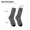 Chaussettes pour hommes Compression rétro unisexe blanc noir et Style Paisley chaussettes de nouveauté imprimées sans couture