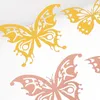 Fleurs décoratives 48 pièces ornement papillon ornements pour cadeau décor mur 3d papillons autocollants bricolage décalcomanies