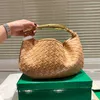 2024 Handvat Plaid Grote Gehaakte Schoudertas Tote Winkelen Handtas Handtassen Clutch Portemonnee Gouden Dinerzakken 32cm Mode Magnetische Knop