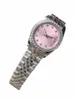 Montre en acier inoxydable doré pour hommes et femmes, mouvement 2813, bague en diamant, montre de luxe x835 #