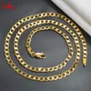 Classic Trendy Copper Figaro Chain Necklace For Men Women 18/22 Inches 4MM Link Cuban Chain Choker Necklace Hip Hop Jewelry Gift 240104