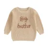 Big Brother Little Brother Matching Outfit Fall Winter Clothes Toddler Baby Boy Sweater Sweatshirt Pullover 240103