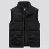 Winter Mode Wollen Vest Mannelijke Katoen Gevoerde Vesten Jassen Mannen Mouwloos Vest Jassen Warme Vesten Kleding Plus Size 6XL 240104