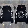 Chromees Hearts Felpe con cappuccio da uomo Felpe Uomo Inverno Heart Felpa con cappuccio Ch Manica lunga Cappotto allentato Felpa con cappuccio Chromees Hearts Uomo Donna Hip Hop Fiore Chromes 8502