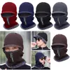 Casquettes de cyclisme unisexe hiver chapeau tricoté chaud épais ajouter des chapeaux doublés avec fermeture à glissière garder le visage au chaud cagoule casquette de ski pour temps froid