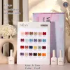 Glenys 24 color multi style with color card One bottle of one color semi permanent nail polish soaked gel nail art salon 240105