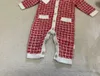 Luxus Baby jungen hahnentritt strampler kleinkind kinder Bogen stricken langarm overalls infant mädchen baumwolle klettern kleidung S0998