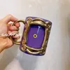 الأصدقاء القدح DIY PO Frame Coffee Coffee Creative Creative Ceramic Tea Milk Cup Cup For Friends Cup 2 في 1 هدية قابلة للاستبدال PO 240104
