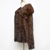 Chaqueta de piel de visón auténtica para mujer, abrigos naturales de manga larga con solapa tejida a la moda, abrigos cálidos 100 genuinos para invierno 240104