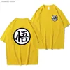 メンズTシャツ夏のファッションアニメの息子悟空コスプレTシャツコットンショートスリーブトップ