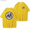 Herr t-shirts sommar mode anime son goku cosplay t-shirt bomull kort ärm toppar tee löst överdimensionerade casual t skjortor män harjuku kläder t240105